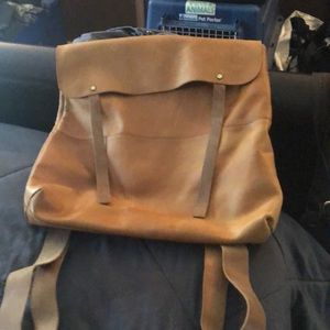 Free people leather backpack 17width 18 length euc only used a hand full of time